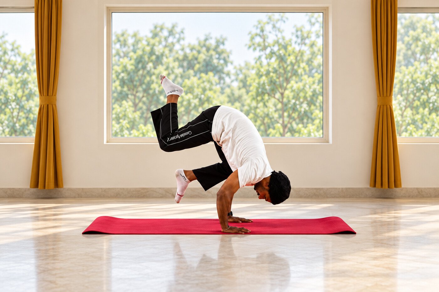 Krishna Pratap Mishra: Arm balance